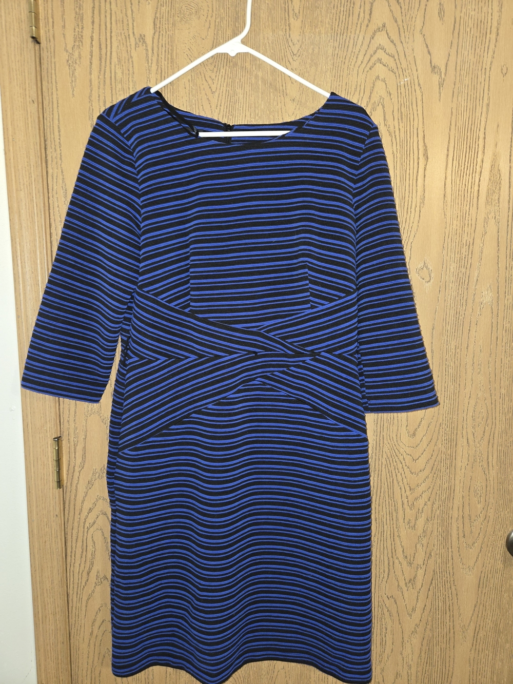 Alyx Blue and Black Striped Midi Dress